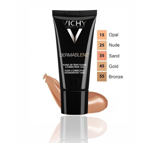 Vichy dermablend foundation SPF 35 swatch